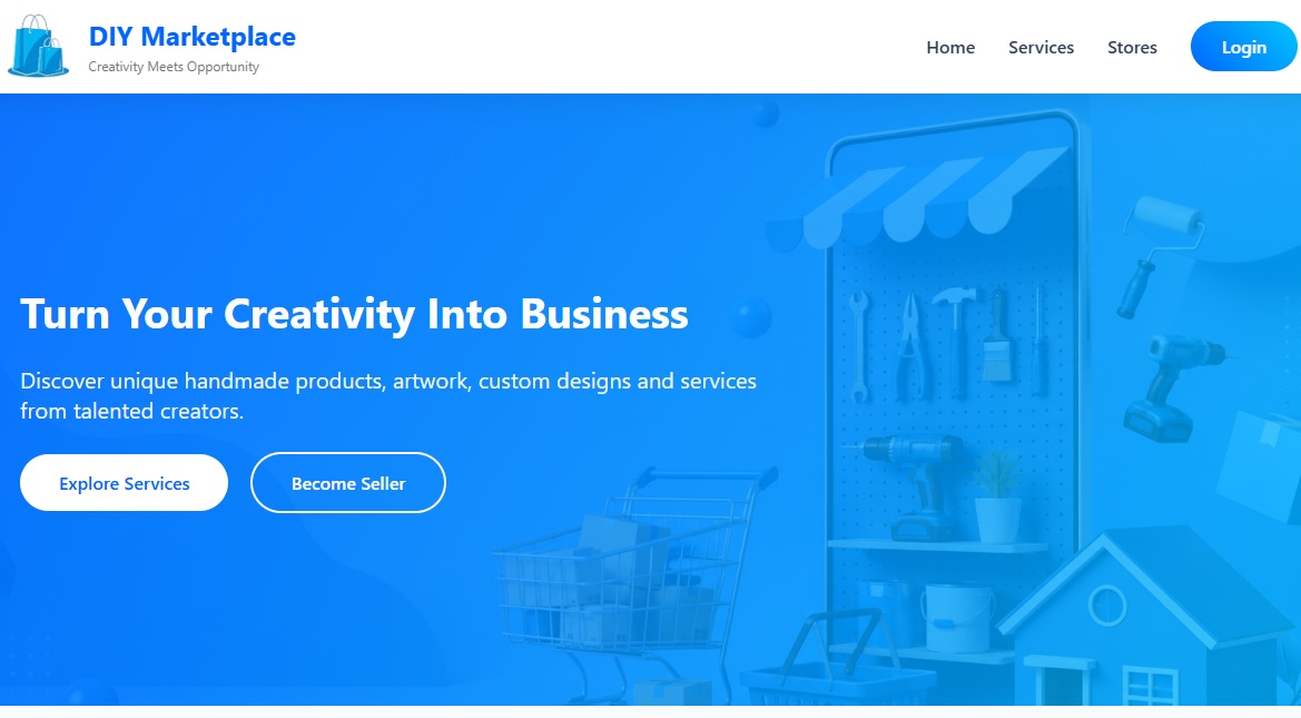 DIY Marketplace website preview