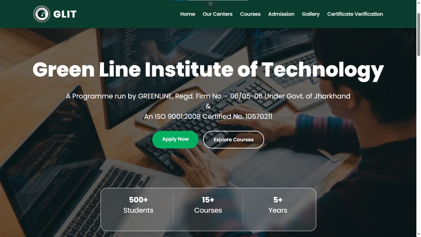 Greenline Institute website preview